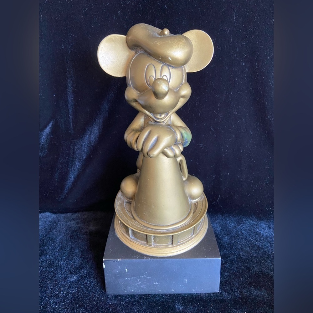 MICKEY MOUSE STATUE GOLDEN AWARD TROPHY FIGURE MOVIE DIRECTOR DISNEY 11in Heavy